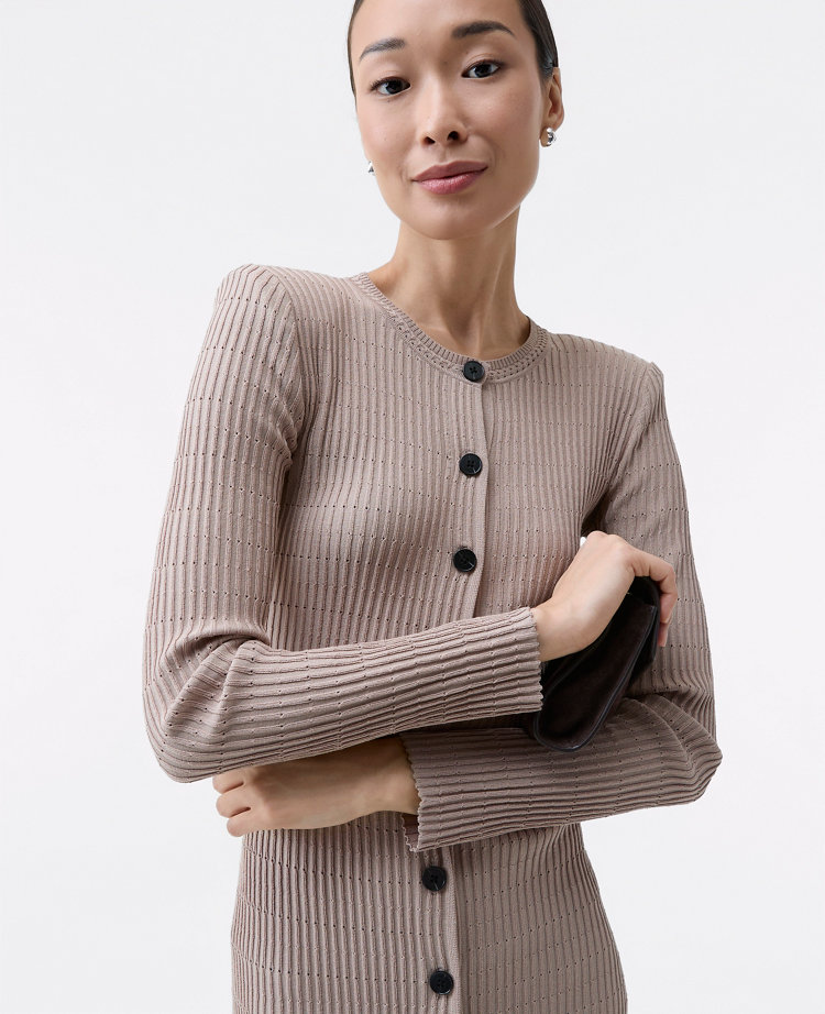 Ribbed Button Sweater Dress