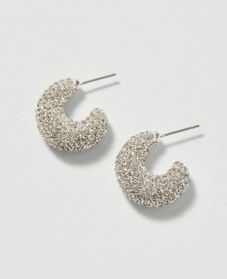 Pavé Hoop Earrings carousel Product Image 1
