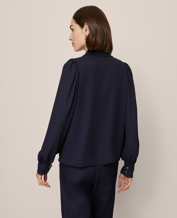Bobble Trim Collared Shirt