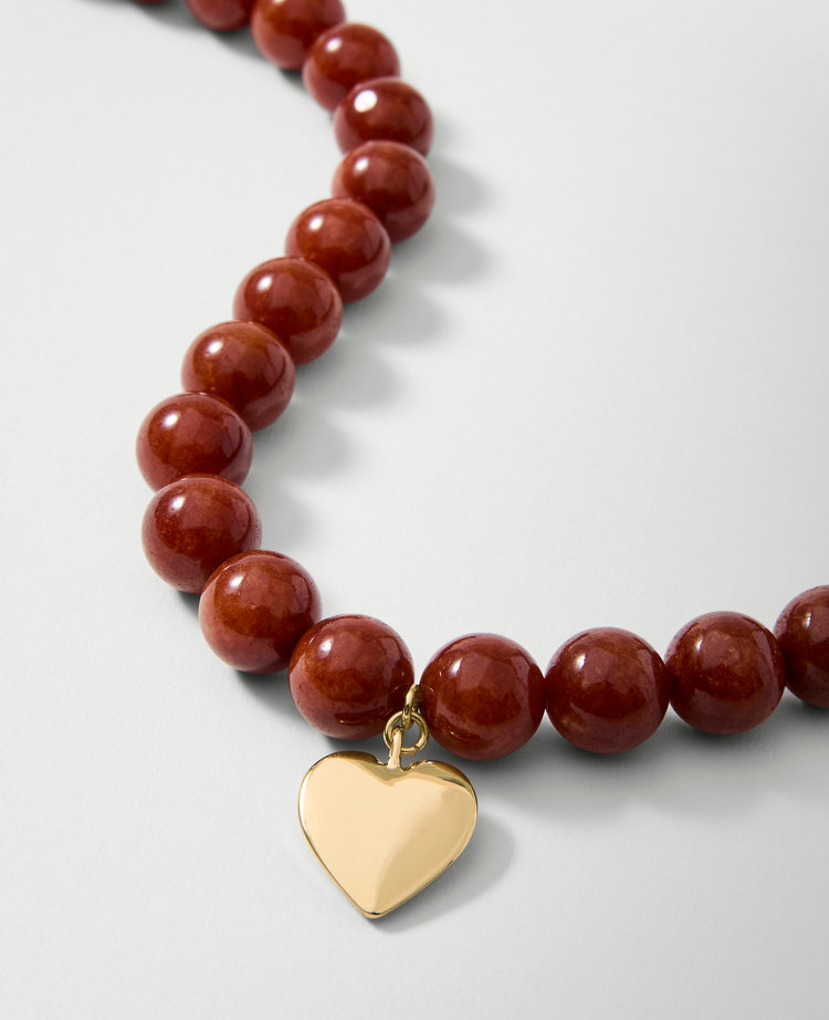 Stone Heart Pendant Necklace