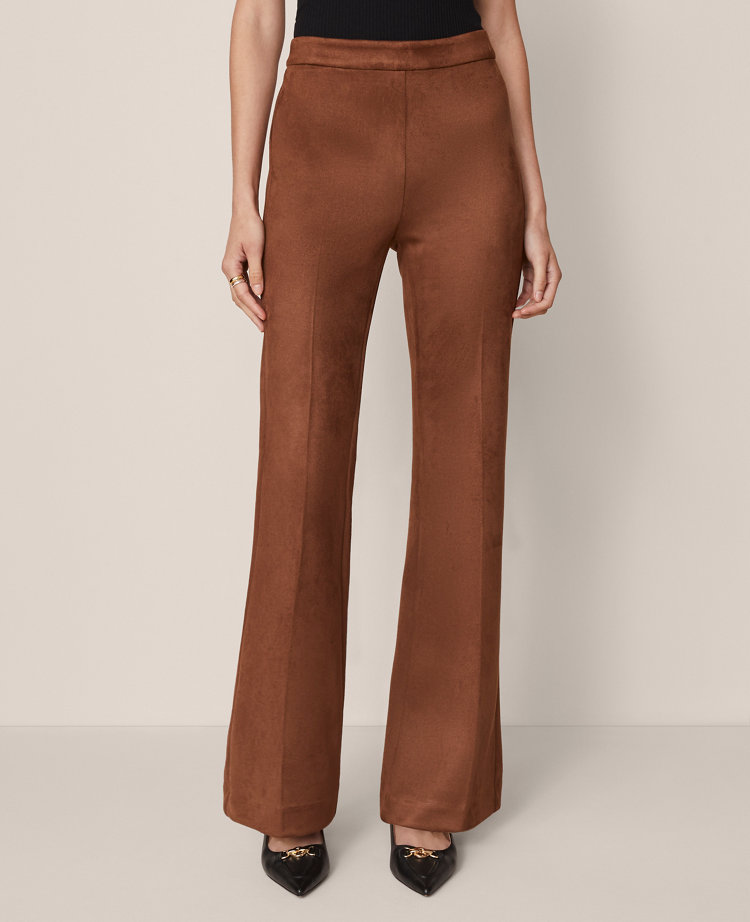 Ann Taylor The Side-zip Flare Pant In Brown
