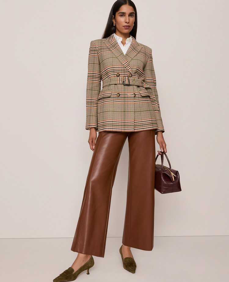 The Grace Straight Pant in Faux Leather
