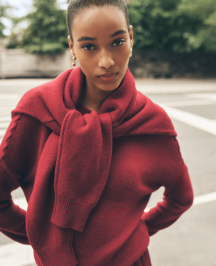 Petite Whipstitch Sweater