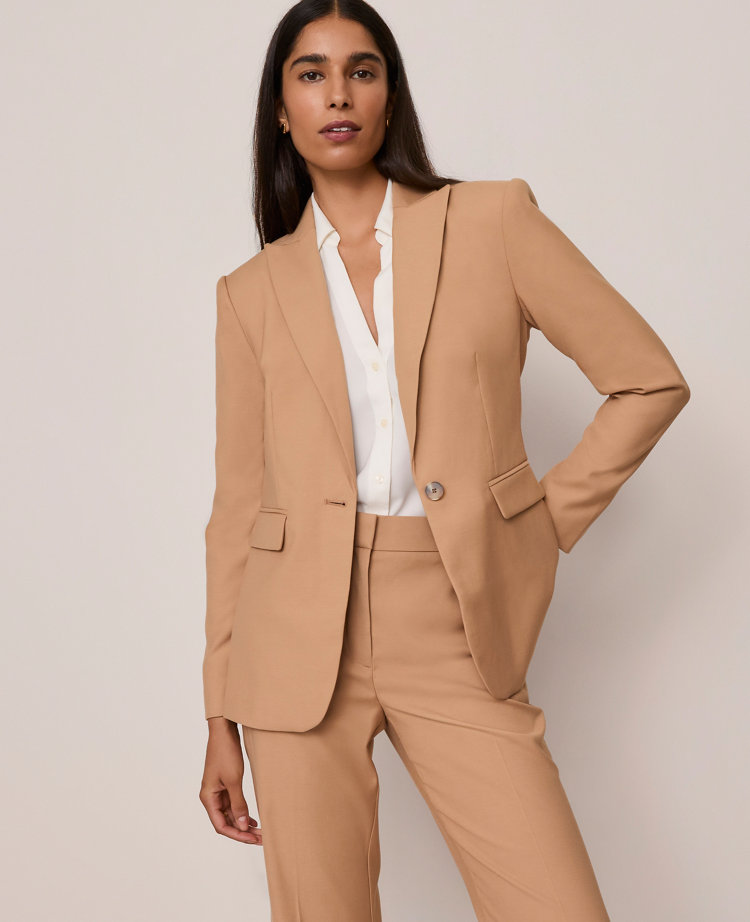 Petite Fitted Long Blazer