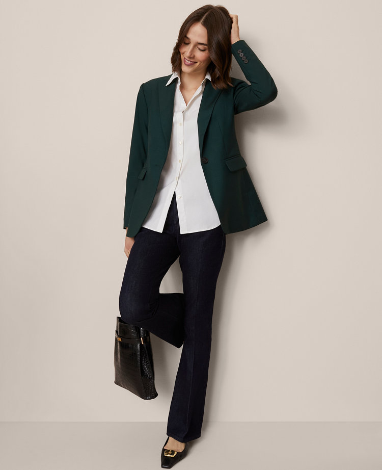 Petite Fitted Long Blazer