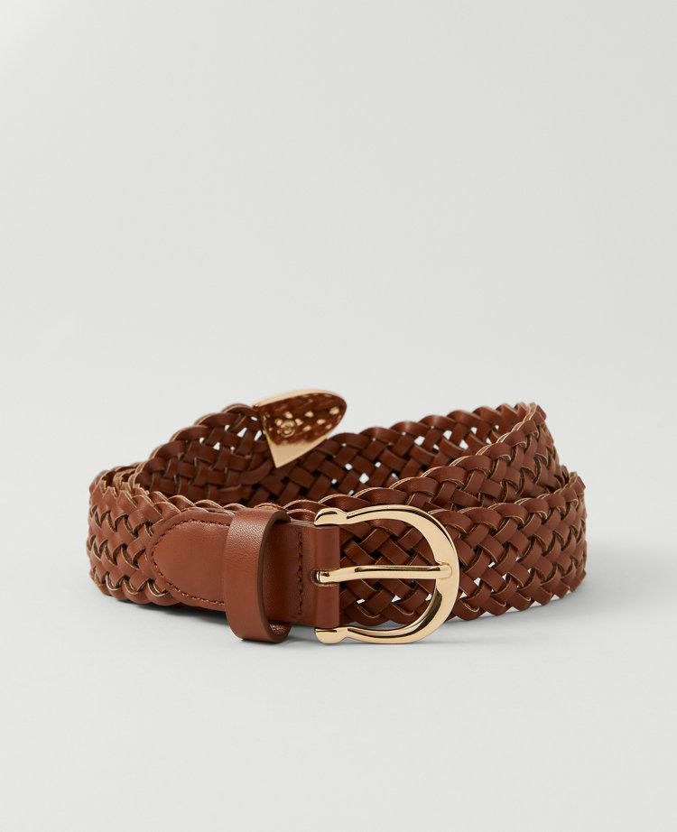 Round Buckle Braided Belt