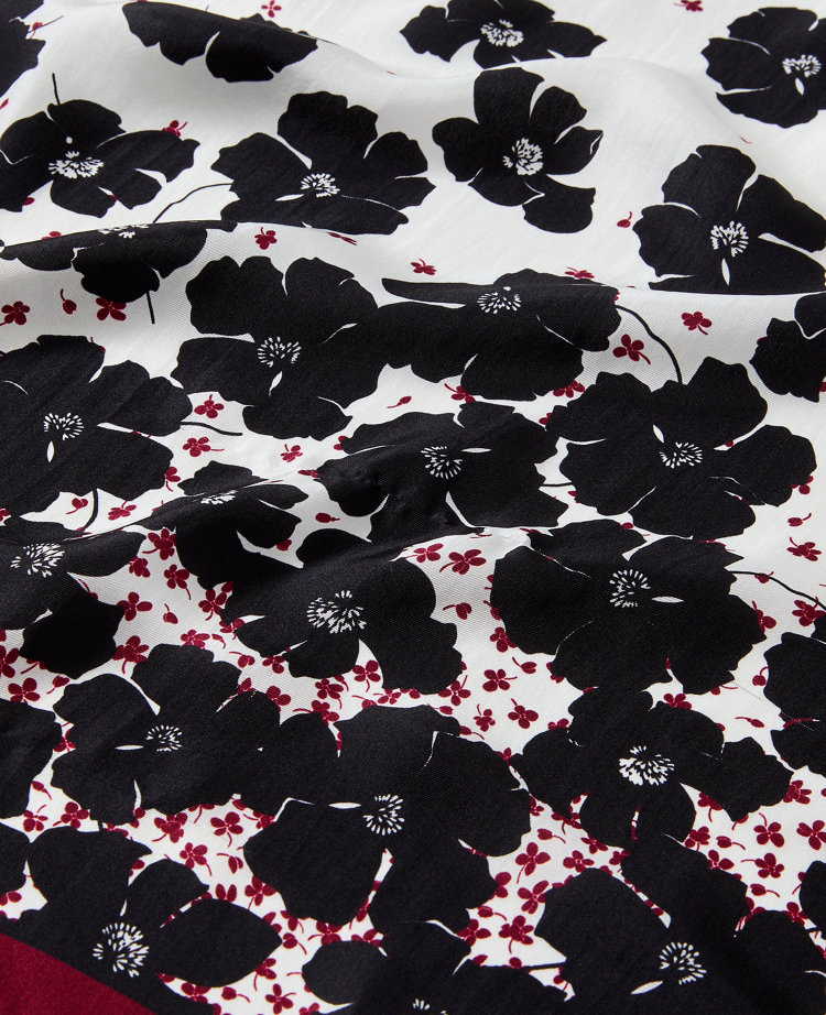 Floral Triangle Silk Scarf