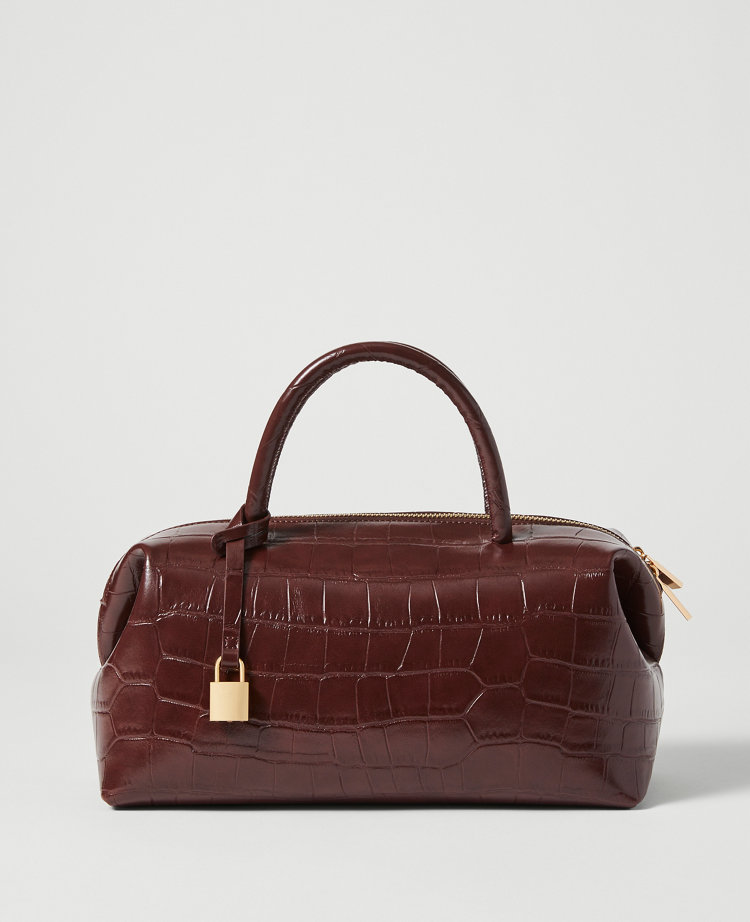 Croco Shoulder Bag