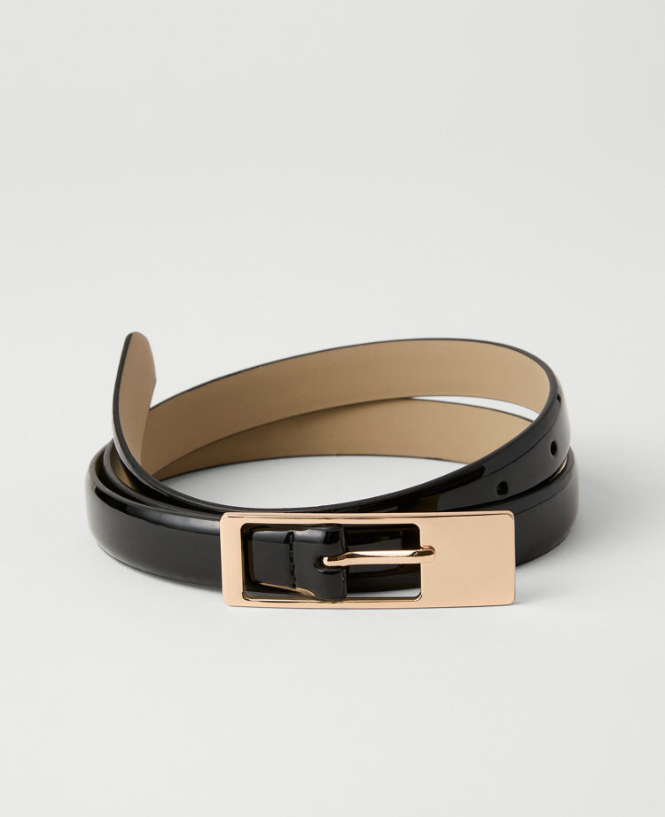Patent Leather Rectangle Buckle Belt