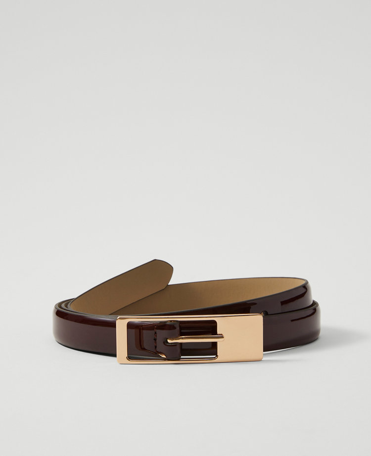 Patent Leather Rectangle Buckle Belt