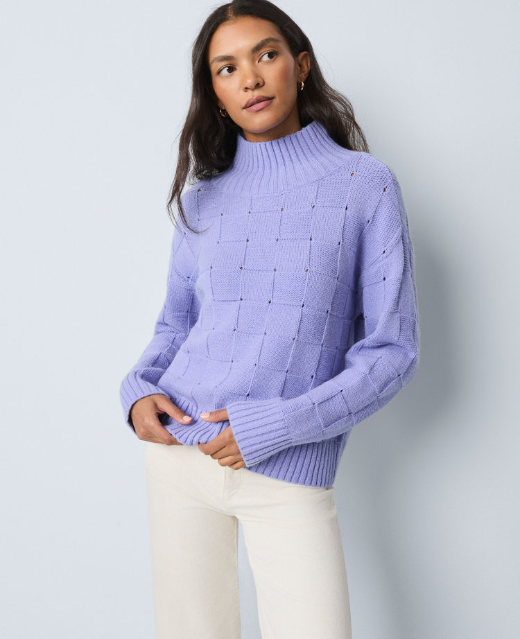 Weekend Collection Textured Turtleneck Sweater