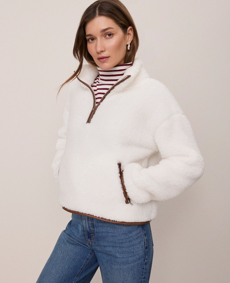 Weekend Collection Half-Zip Sherpa Pullover