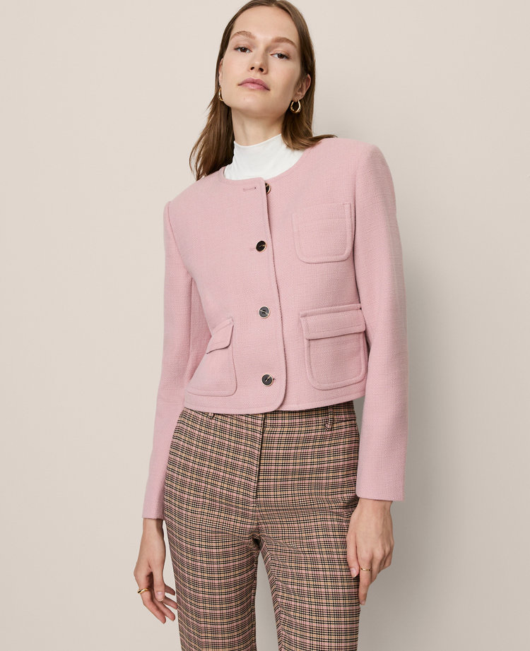 Petite Crew Neck Jacket