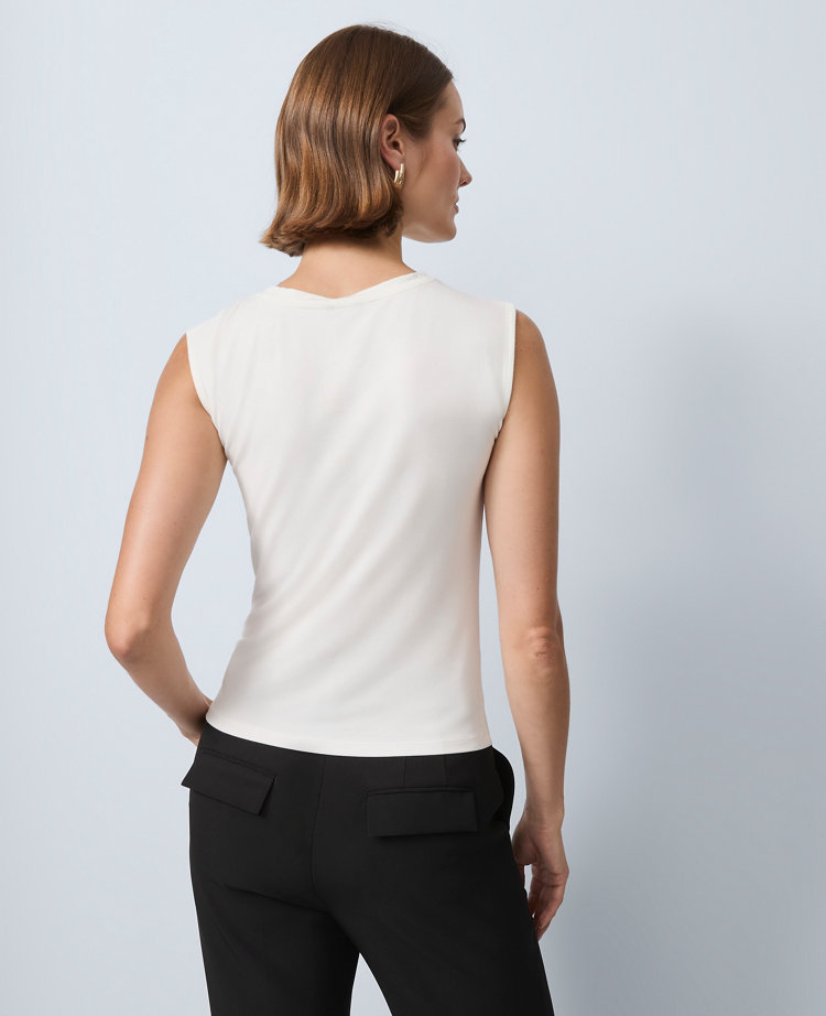 Asymmetric Twist Shoulder Top