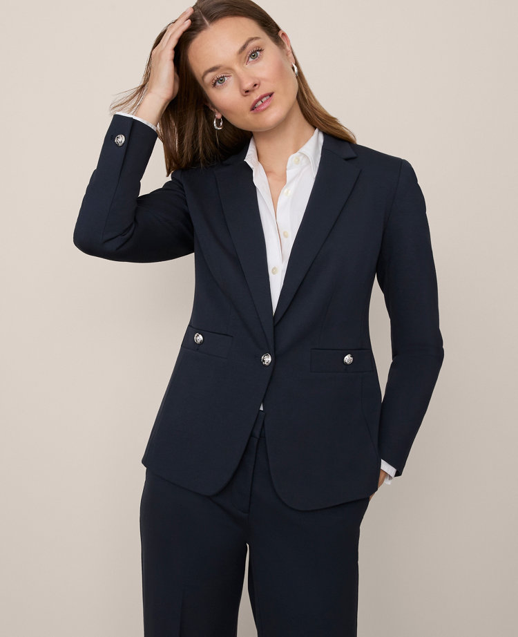 The One-Button Blazer in Ponte