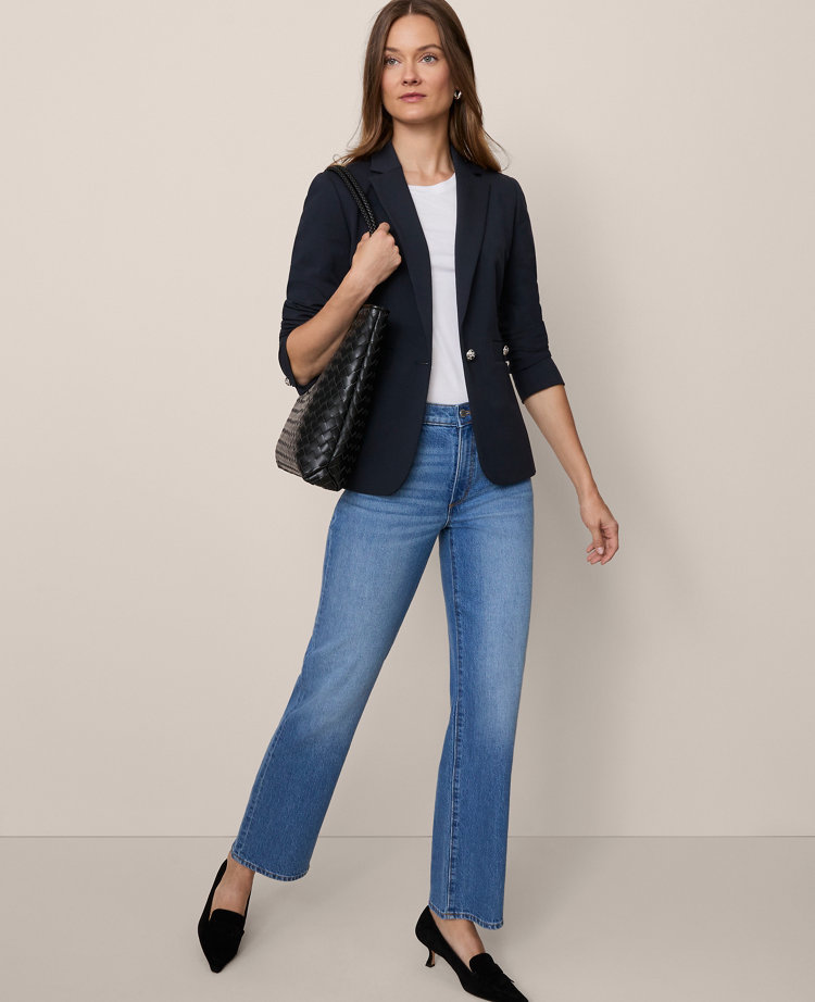 The One-Button Blazer in Ponte