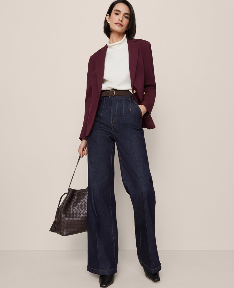 Ann Taylor The One-button Blazer In Purple