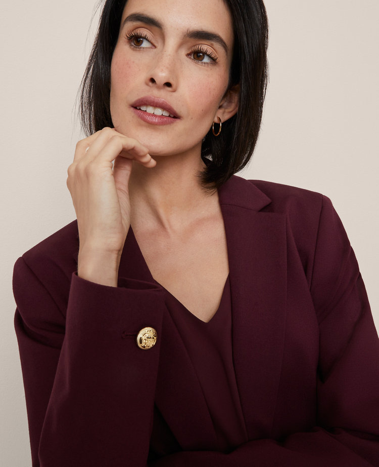 Ann Taylor The One-button Blazer In Purple