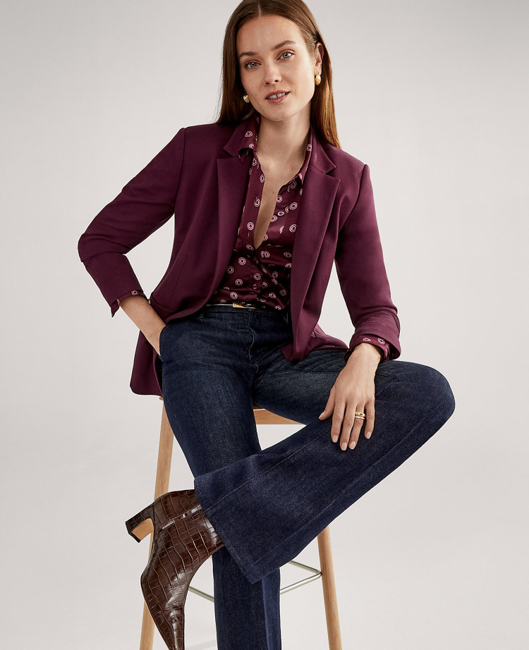 The One-Button Blazer in Ponte