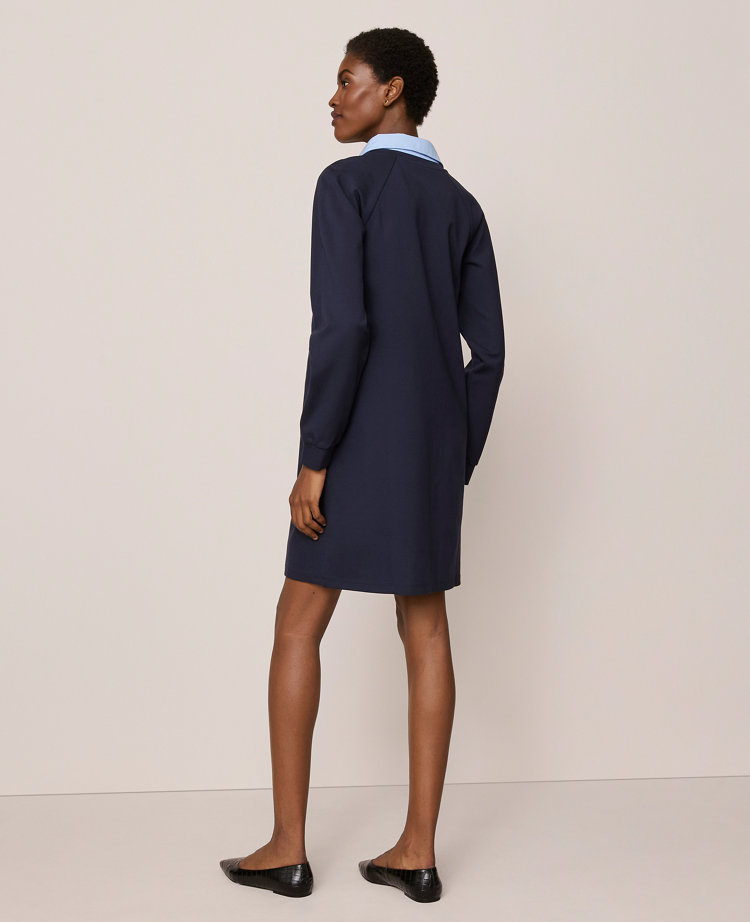 Collared Ponte Shift Dress