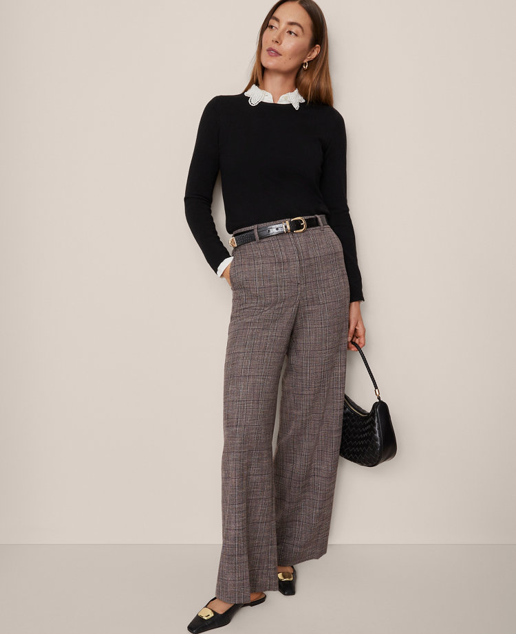 The Wide-Leg Pant in Plaid