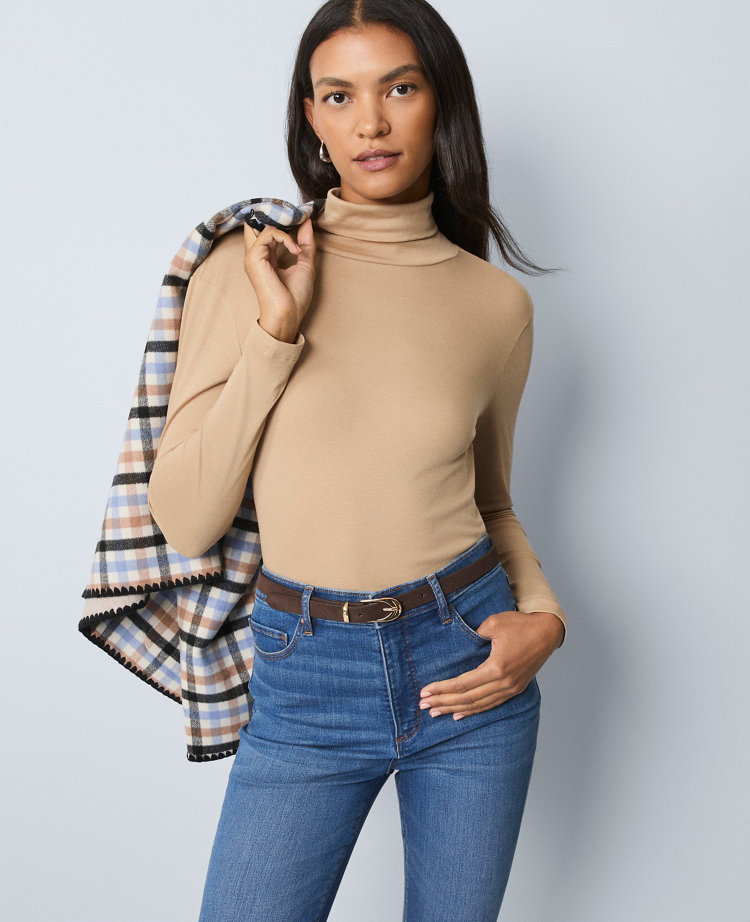 Petite Weekend Collection Turtleneck Top