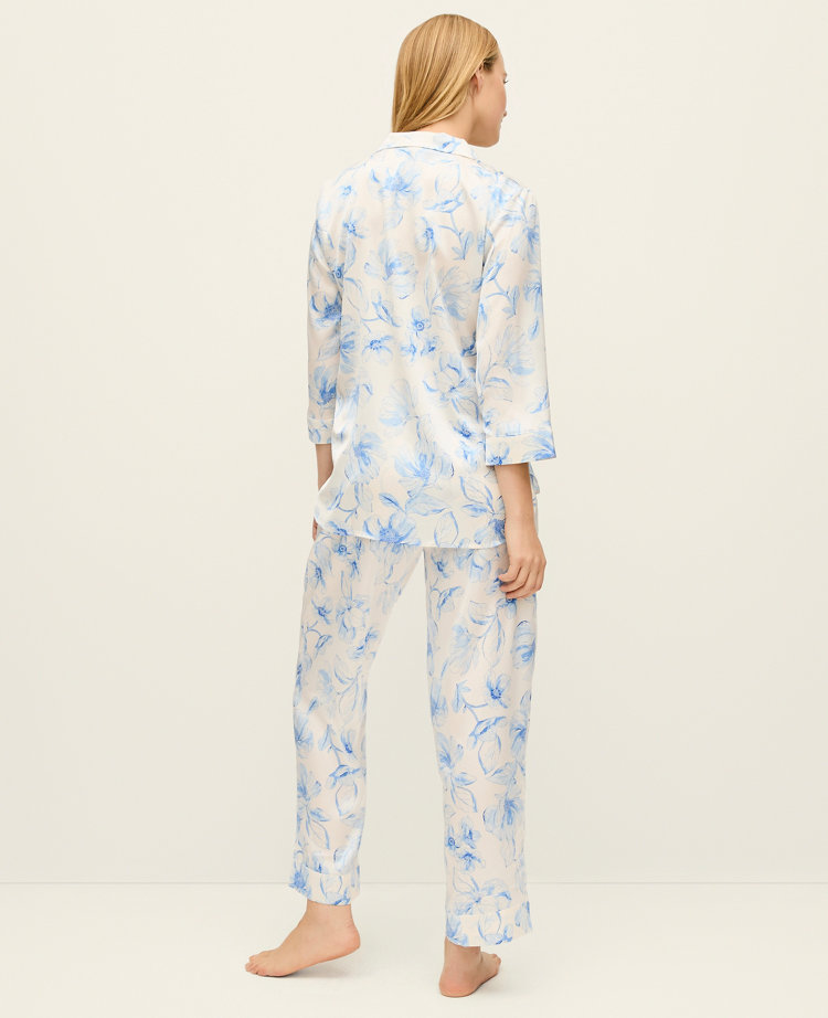 Floral Satin Pajama Set