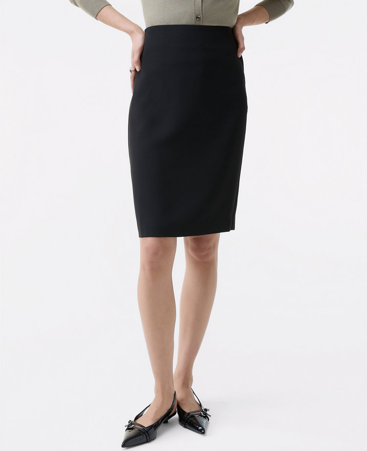 Ann Taylor The Petite Pocket Midi Skirt Fluid Crepe Women's