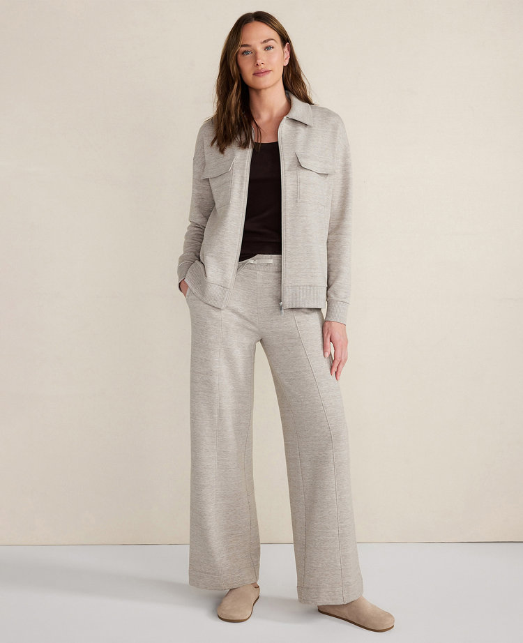 Haven Well Within Tencel Fleece Wide Leg Pintuck Pants