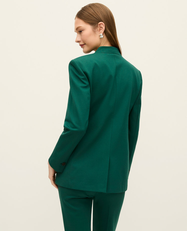 The Collarless Blazer in Ponte