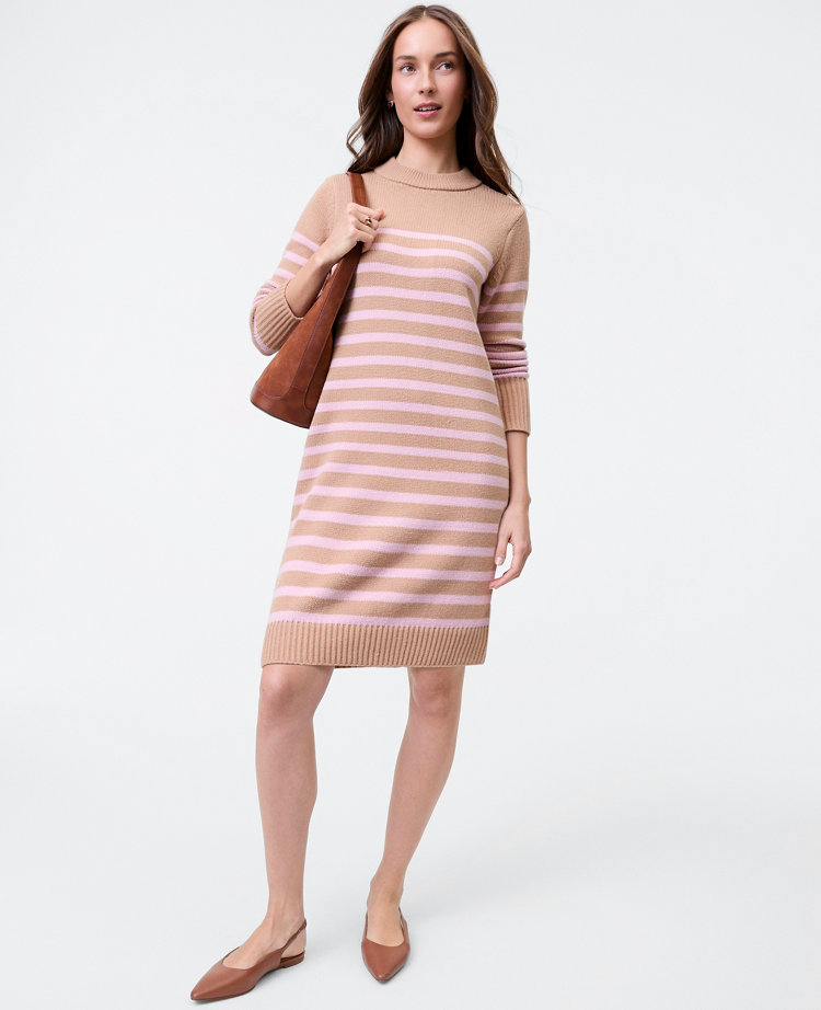 Weekend Collection Striped Sweater Shift Dress