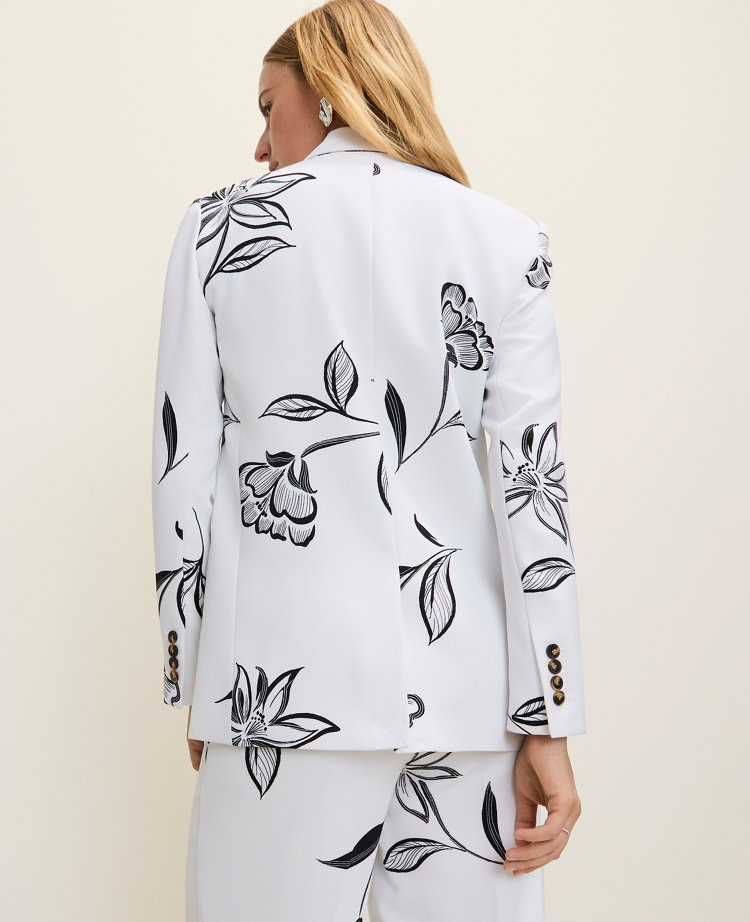 The Longline Blazer in Floral Print