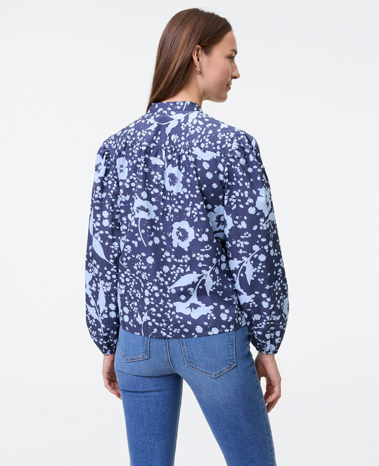 Weekend Collection Floral Stand Collar Blouse