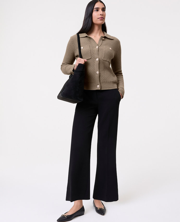 The Tall Relaxed Jayne Trouser in Textured Crepe