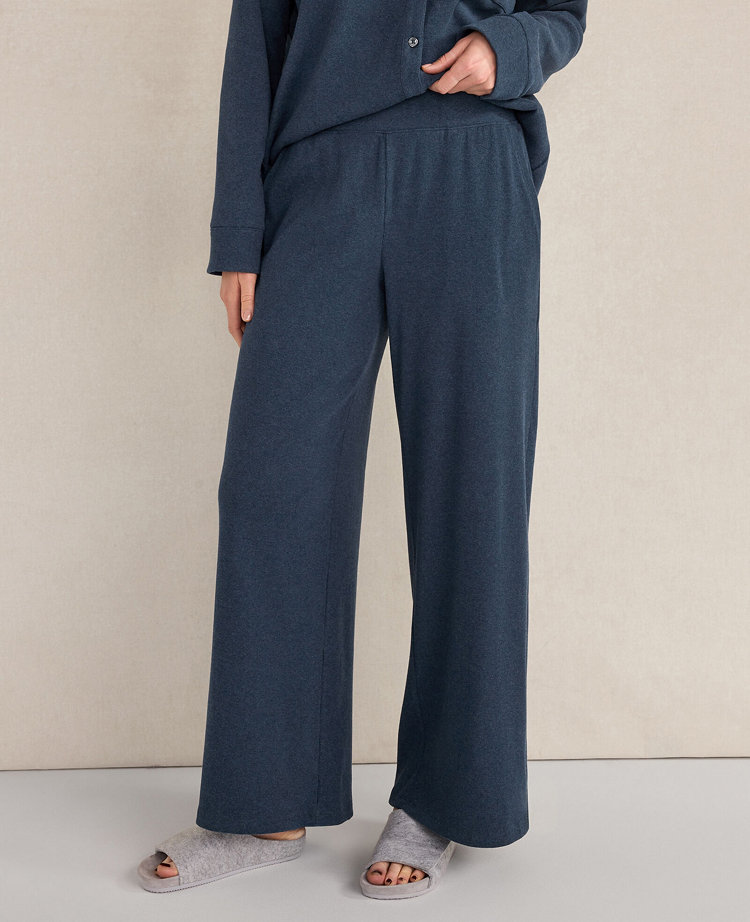 Haven Well Within Organic Cotton Rib Knit Relaxed Wide Leg Pants