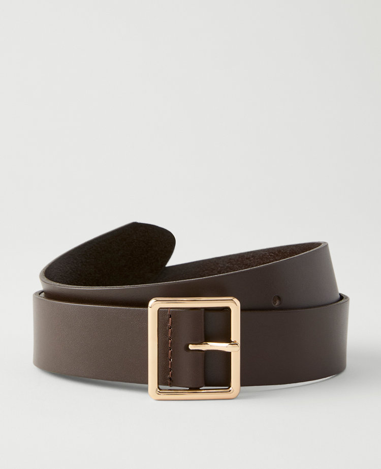 Leather Square Buckle Belt