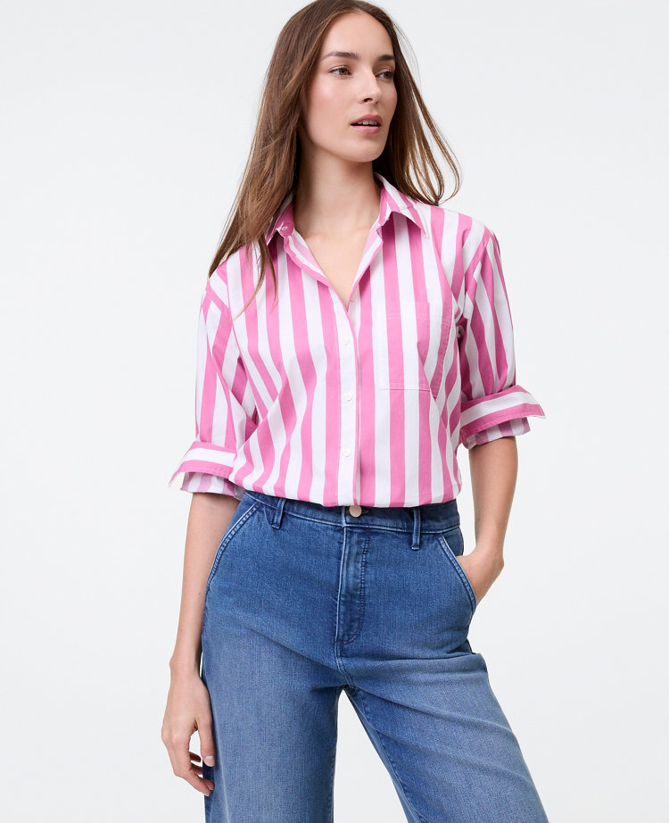 Weekend Collection Striped Oversized Shirt