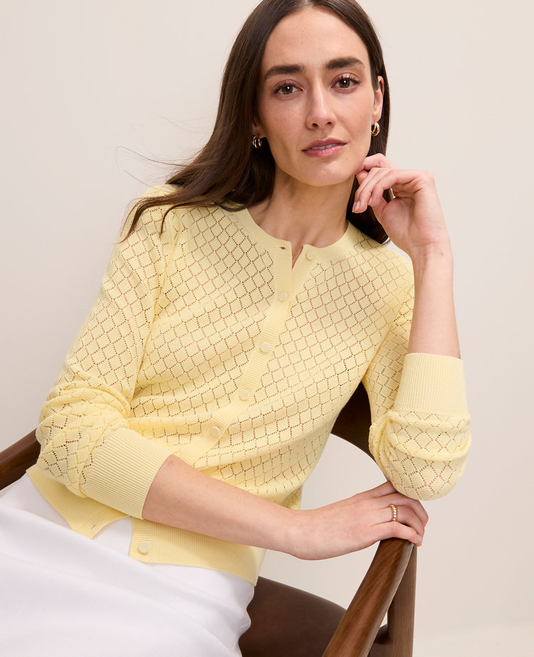 Pointelle Stitch Ann Cardigan