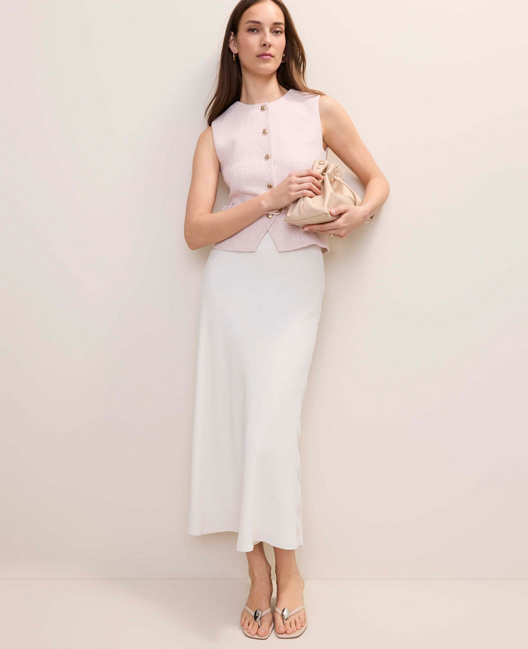 Bias Flare Maxi Skirt