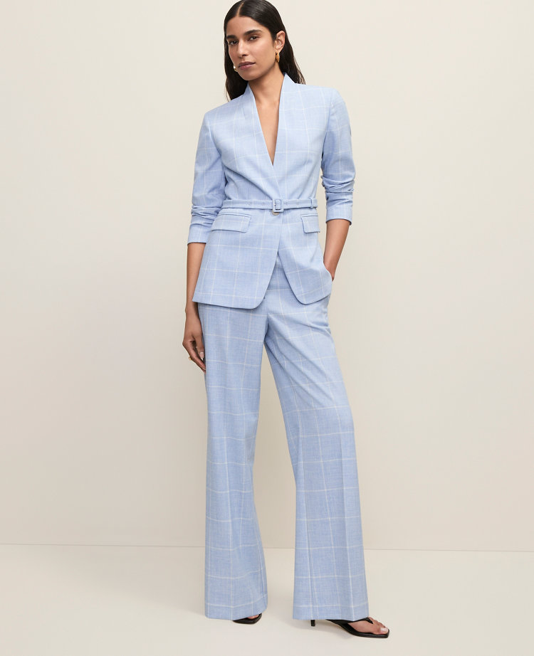 The Wide-Leg Pant in Windowpane