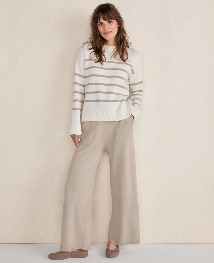 Haven Well Within Organic Cotton Stripe Roll Neck Sweater