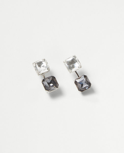 Sparkle Double Square Drop Earrings