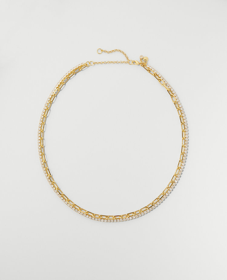 Sparkle Chain Link Layered Necklace