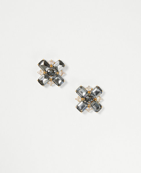 Crystal Cross Stud Earrings