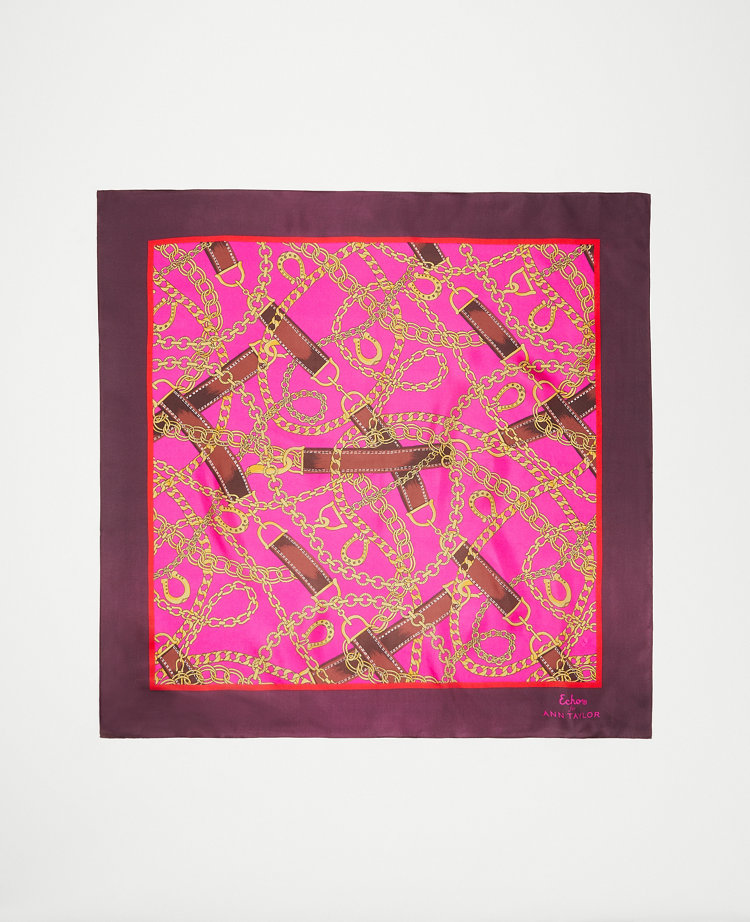 Printed Silk Scarf In Pink