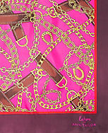 ECHO x Ann Taylor Chain & Belt Print Silk Scarf carousel Product Image 3