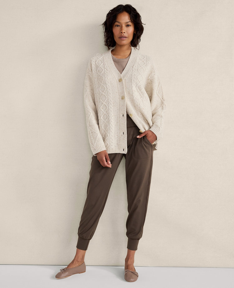 Ann Taylor Haven Well Within Balance Joggers In Chocolate
