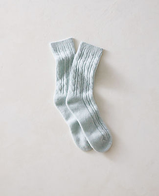 Ann Taylor Haven Well Within Cashmere Cable Knit Socks In White
