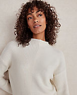 Haven Well Within Organic Cotton Mixed Rib Mock Neck Sweater carousel Product Image 3