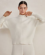 Haven Well Within Organic Cotton Mixed Rib Mock Neck Sweater carousel Product Image 8